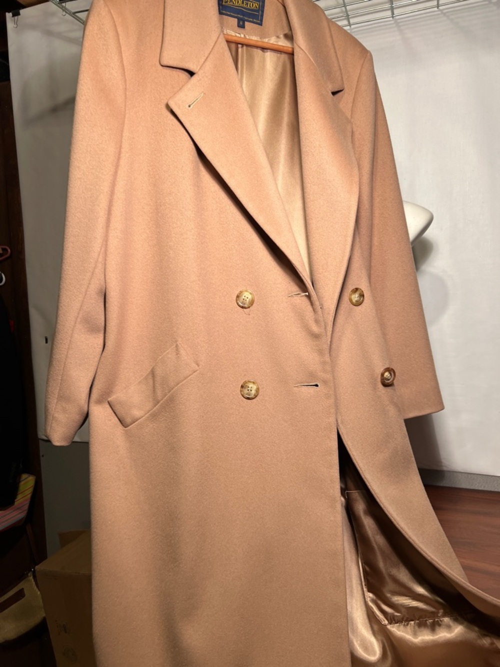 Pendleton Preppy Wool Double Breasted Vintage Coa… - image 5